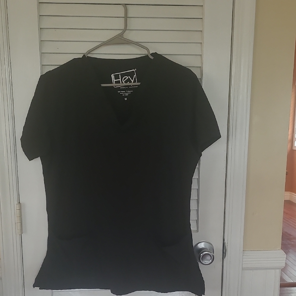 Black Short Sleeve Women's Top